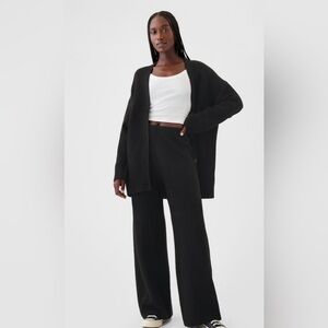 Gap Cashsoft Shaker-Stitch Ribbed Knit Sweater Pull-On Pants NWT XL Tall Luxury